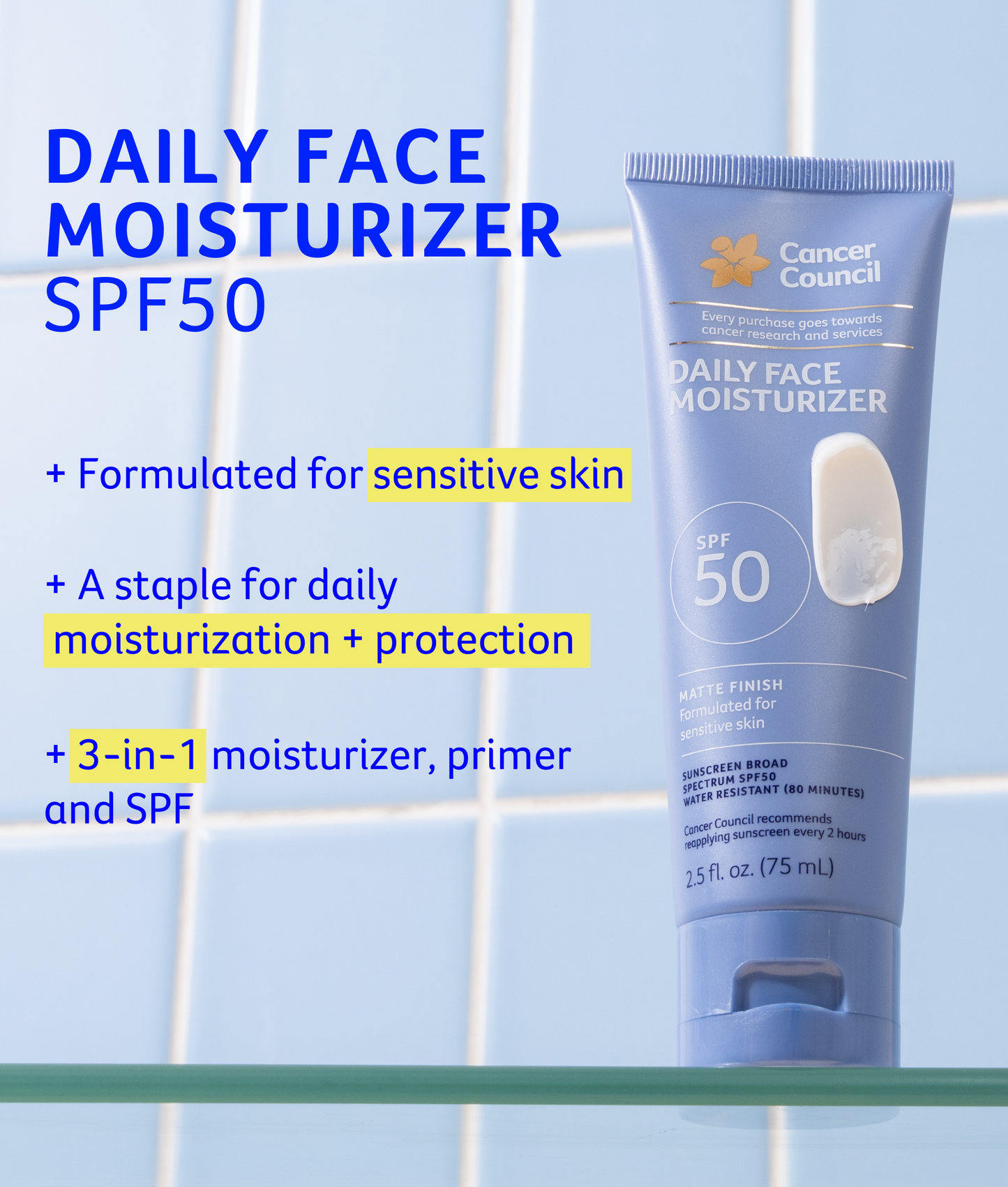 Daily Face Moisturizer SPF50+
